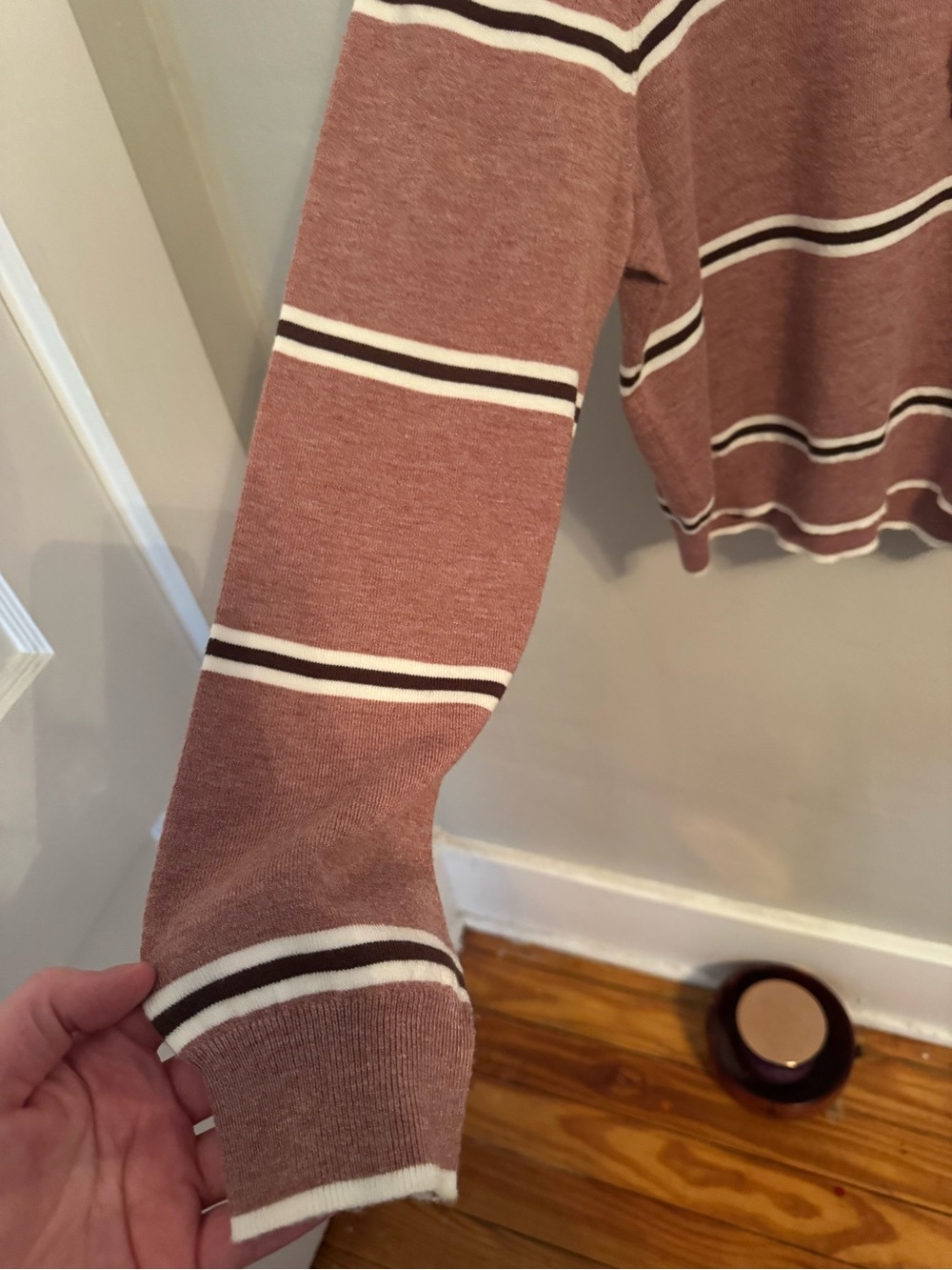 Scotch & Soda Brown and Mauve striped sweater XL NWT - Picture 8 of 8